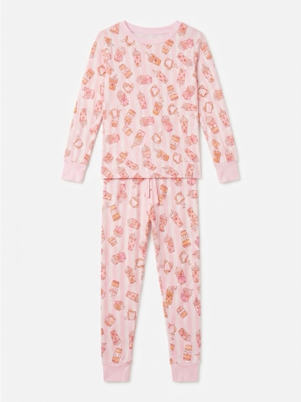 In My Jammers Coffee Print Bamboo Pajama Set (Size 2T)